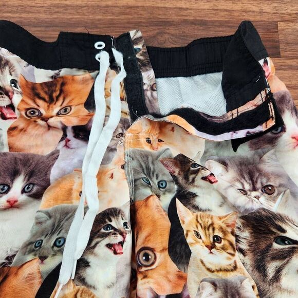 Cat Swim Trunks Board Shorts Men's Size Small - Picture 2 of 5